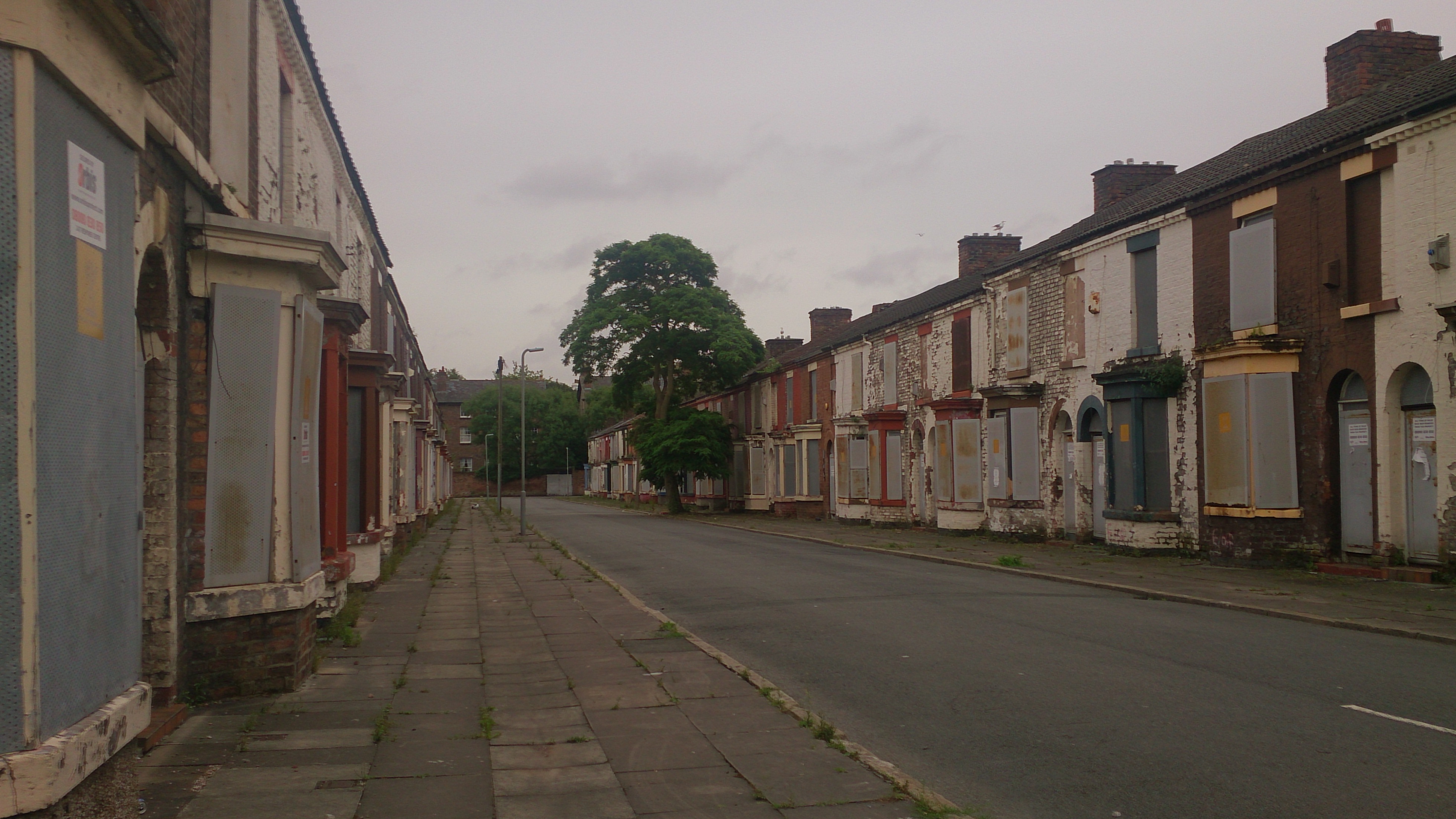 Boarded up houses in the Welsh Streets, Liverpool